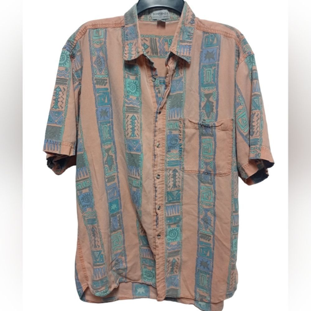 Vintage 90s button up beach tee